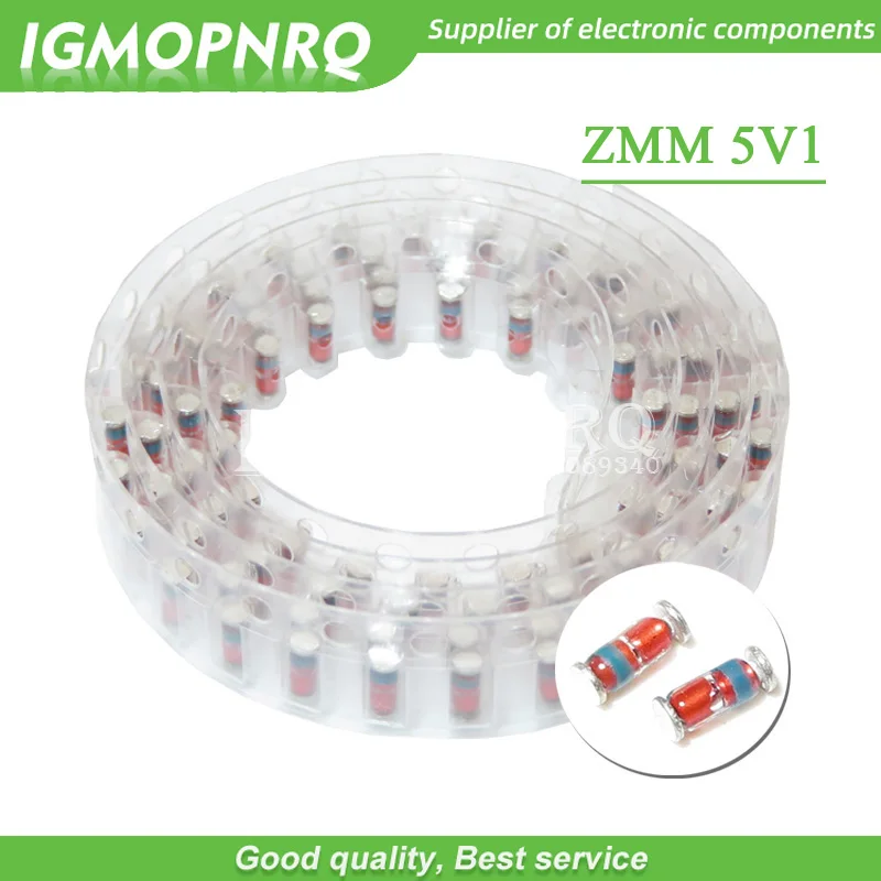 200 Stück zmm 5 v1 ll34 smd Zenerdioden paket 1/2w 0,5 w 5,1 v Chip Zenerdiode Image