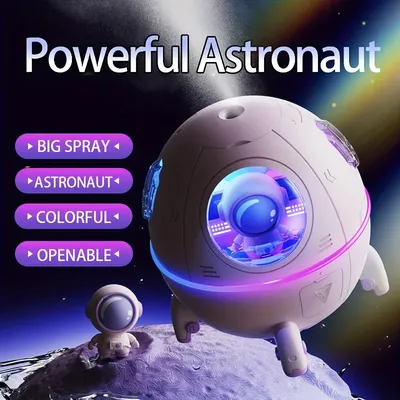 Portable Office Desktop USB Astronaut Space Capsule Air Humidifier Diffuser 220ML With Colorful Led