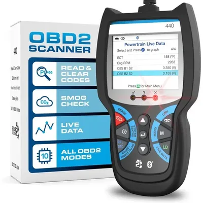 440 Bluetooth OBD2 Scanner Diagnostic Tool - Car Code Reader and Scanner for Car - Comes with Live
