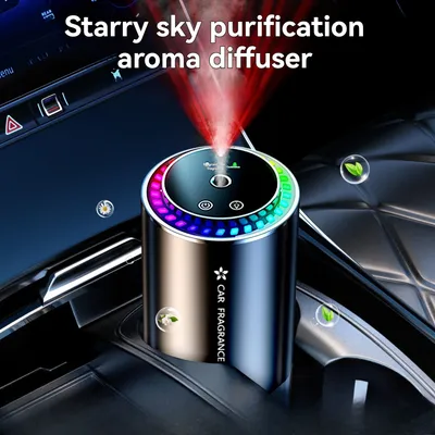 Car Perfume Aroma Diffuser Automatic Spray Deodorization Aroma Diffuser Colorful Atmosphere Light