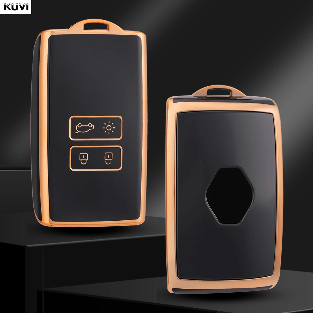 TPU Chiave Della Carta Dell'automobile Della Copertura Della Cassa Borsette Fob Per Renault Koleos Captur Megane Clio Scenic Talisman Arkana Per Dacia Sandero Accessori
