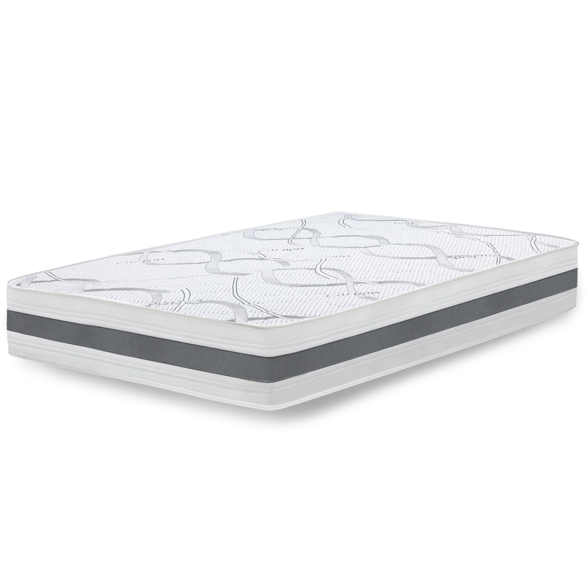 THE WHITE STONE Einzelne Matratze 95x205 Carbon Premium Quality, Antibakteriell, Anti-Milben, Anti-Allergie.| Höhe 16 cm | Fabriqué en Italie Image