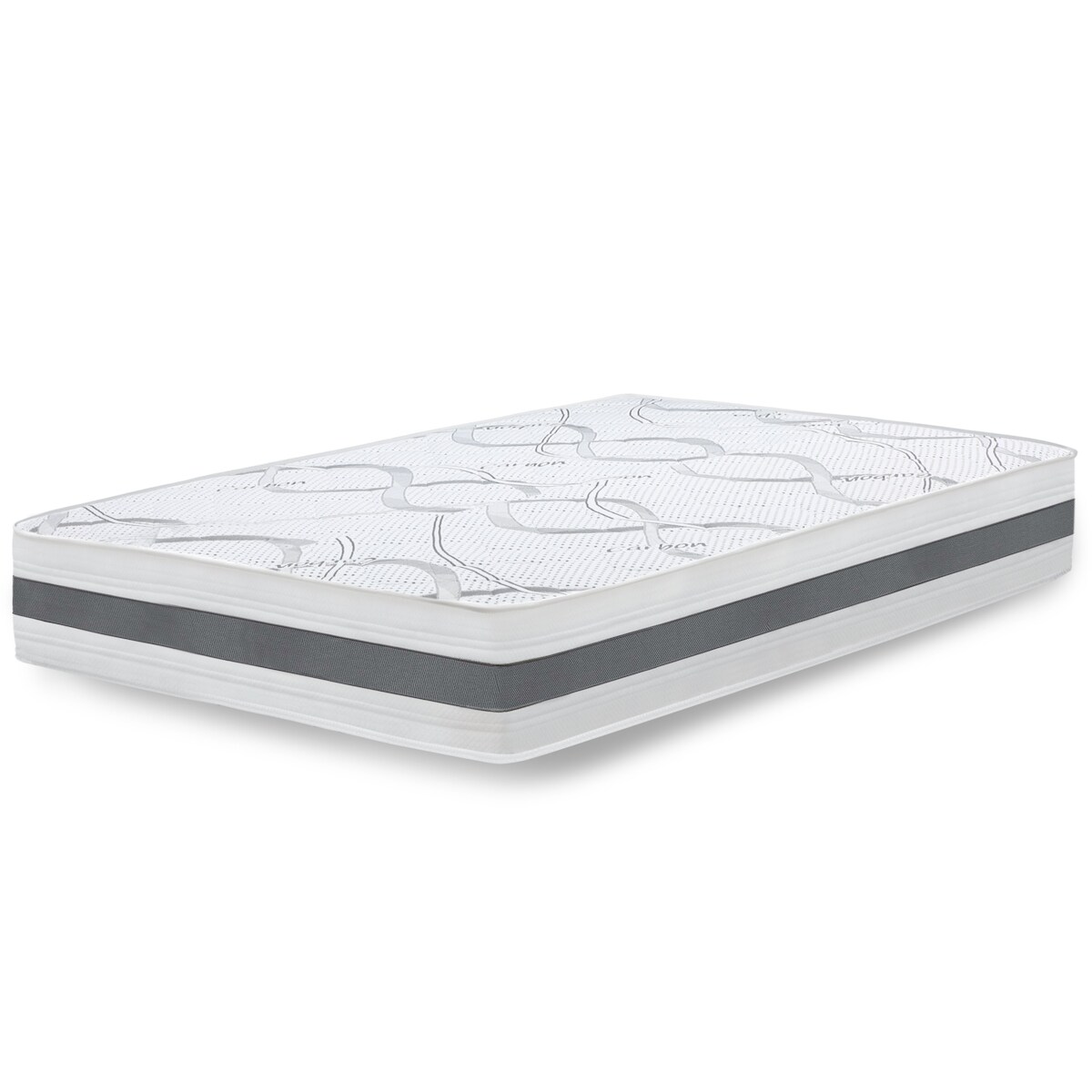 THE WHITE STONE Doppelmatratze King Size 180x205 Carbon Premium Quality, Antibakteriell, Anti-Milben, Anti-Allergie.| Höhe 20 cm | Fabriqué en Italie Image