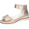 Sandale WALDLÄUFER "HAKURA", Damen, Gr. 4 (37), gold (goldfarben), Glattleder, metallic, elegant, Schuhe, Sommerschuh, Sandalette, Keilabsatz, in Komfortweite H (= sehr weit)