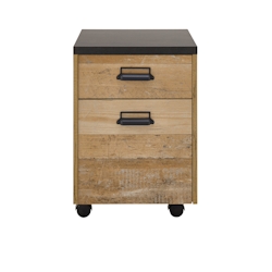 Furn.Design Rollcontainer in Used Wood und anthrazit Schreibtisch Container 47 x 60 cm Stove Image