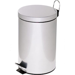 ALCO Tretabfalleimer mit Kunststoffeinsatz 12 Liter silber Image