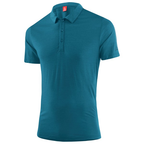 Löffler - Poloshirt Merino-Tencel - Polo-Shirt Gr 54 blau