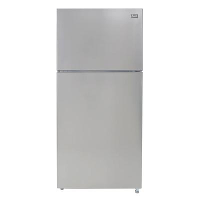 Avanti FF18D3S-4 18 cu ft Frost-Free Apartment Size Home Refrigerator w/ Solid Doors - Stainless Steel, 110v, Silver