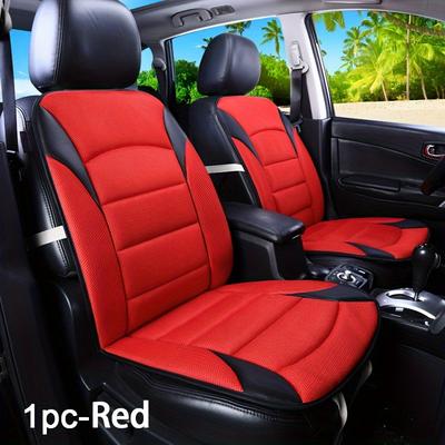 TEMU [niannianli Sandwich Single Seat Single Piece Cushion] Car Single Seat Cushion Fashionable Breathable Mesh Car Seat Cushion Universal For All Comfortable High-end Five-for Seat Cushion Image