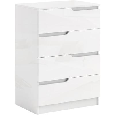 Homcom - Kommode Beistellschrank mit 4 Schubladen, Schubladenkommode für Wohnzimmer, Schlafzimmer, Image
