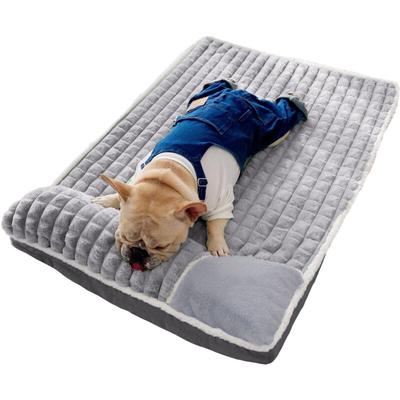 RECHTECKIGES PLÜSCHBETT-Laufgitter FÜR HUNDE-KATZEN-Kissenbett 70x50 Image