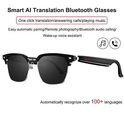 3-in-1-Smartglasses, Übersetzer und Headset mit Mikrofon, Sprachassistent, Bluetooth-Anruf, Image