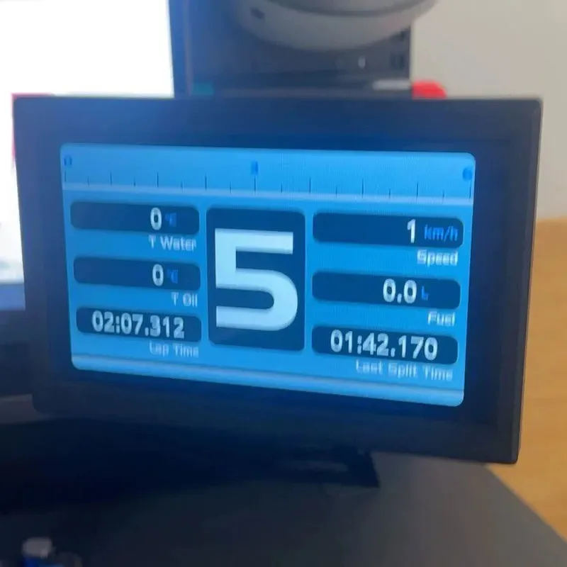 Simplayer Sim Racing Dashboard Dash Display Simulator USB 7-Zoll großer Bildschirm für Fanatec Thrustmaster Logitech g29/g27/g25 Image