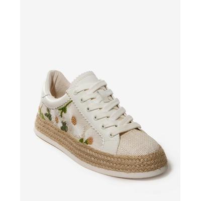 Boston Proper - White - Embroidered Flower Sneaker - 9.0