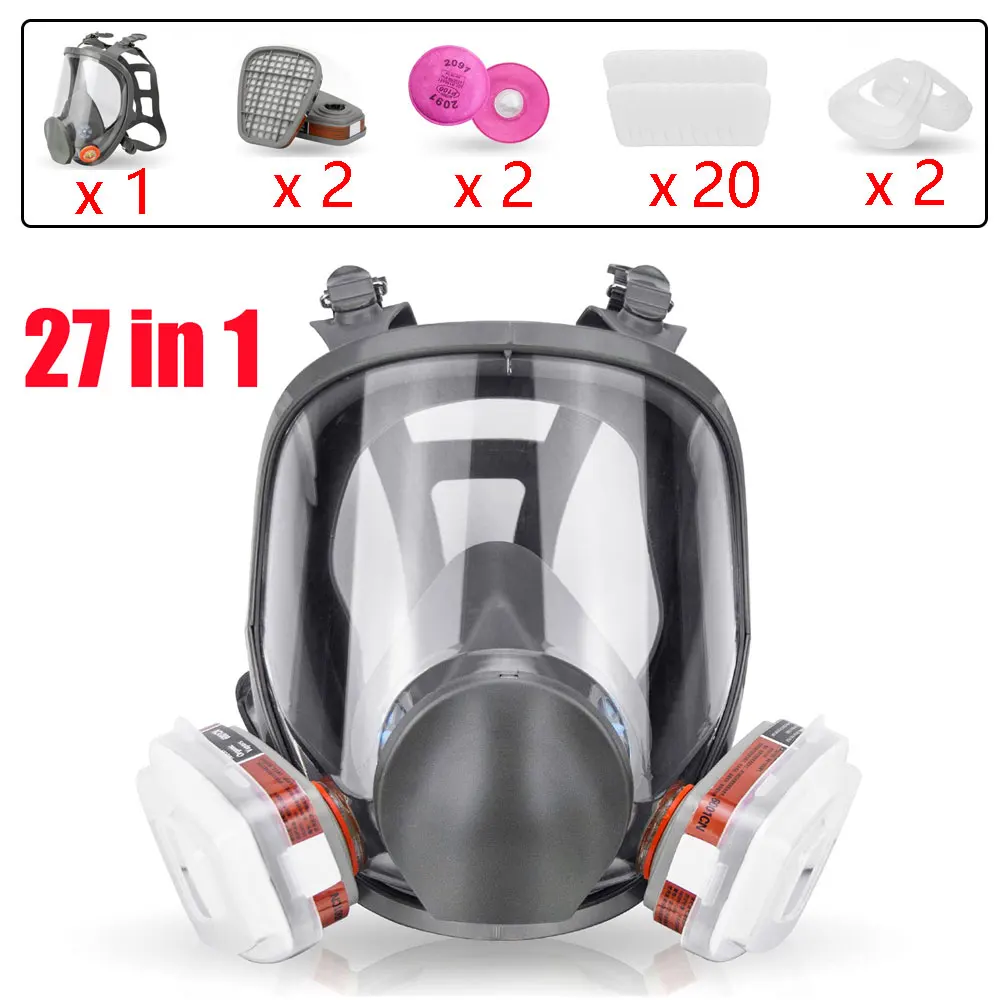 6800, Antibeschlag-Gasmaske, Vollgesichtsmaske für industrielle Malerei, Sprühen, Atemschutzmaske, Sicherheitsarbeit, Filter, staubdicht, Formaldehyd-Schutz