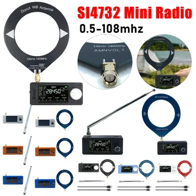 SI4732 Pocket Mini Radio LSB USB AM FM Tragbares Radio 0,5-108 MHz 1,9 Zoll IPS-Bildschirm FM/AM-Radio mit Antenne HF SW MW VHF-Radio
