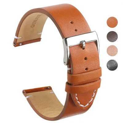 Handgefertigtes Armband aus echtem Leder, 12 mm, 14 mm, 16 mm, 18 mm, 20 mm, 22 mm, 24 mm, weiches Image