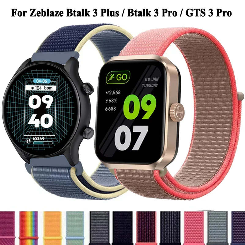 22 mm Nylonschlaufe für Zeblaze Btalk 3 Plus Uhrenarmband für Zeblaze GTS 3 GTS 3 Pro/Btalk/Ares 3 Pro/Vibe 7 7Pro 7 Lite Stratos 3 2 Image
