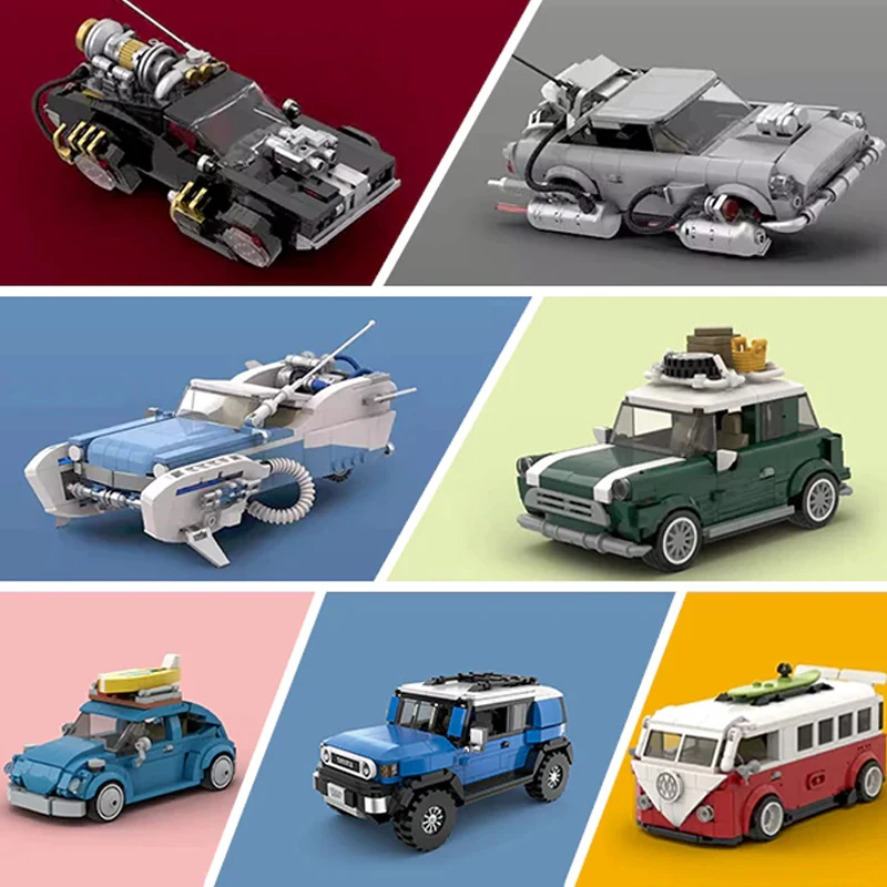 Klemmbausteine Wohnmobil Wohnmobil Bausteine Moc Stadt Auto Modell Desktop-Dekoration Spleißen Montage Ziegel Puzzle Spielzeug für Kinder Geschenk Image