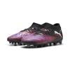 Fußballschuh PUMA "FUTURE 8 PRO FG/AG Fußballschuhe Jugendliche", Kinder, Gr. 33, schwarz, weiß glowing rot, Obermaterial: Textil, Synthetik; Futter: Textil, Synthetik; Innensohle: Textil; Laufsohle: Synthetik, Schuhe