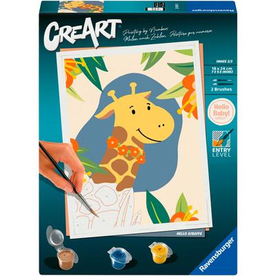 Malen nach Zahlen RAVENSBURGER "CreArt, Hallo Giraffe", bunt, Malvorlagen, KinderB:18cm H:24cm, Made in Europe, B:18cm H:24cm Image