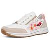 Sneaker ARA "OSAKA", Damen, Gr. 7,5 (41), beige (hellbeige kombiniert), Lederimitat, Veloursleder, kontrastfarbene Details, casual, Schuhe, Keilsneaker, Schnürschuh in Komfortweite H (= sehr weit)