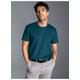T-Shirt TRIGEMA "TRIGEMA Slim Fit T-Shirt aus DELUXE Baumwolle", Herren, Gr. M, blau (petrol), 100% Baumwolle, Basic, Kurzarm, Shirts
