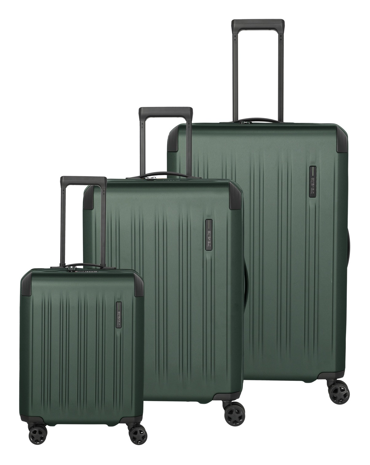 Trolleyset TRAVELITE "DYNAMIIC S/M/L, verschiedene Farben", grün, ABS, unifarben mit Farbeinsätzen, Koffer-Sets, Hartschalen-Koffer ABS Volumenerweiterung bei M/L Image