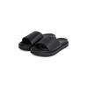 Pantolette CALVIN KLEIN JEANS "FLAT MOLDED SLIDE SANDAL LTH", Herren, Gr. 41, schwarz, Leder, klassisch, Schuhe, Poolslides, Sommerschuh, Strandschuh, Schlappen mit CK Prägung
