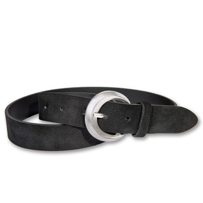 Ledergürtel SILBERGIFT, Damen, Gr. 85, schwarz, Rindsleder, casual,klassisch, Gürtel, Vollrindleder Nubuk Image