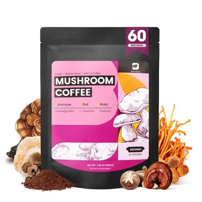 BEWORTHS 10 in 1 200G Mixed Mushroom Coffee Supports Immunity, Gut and Brain Health Energy