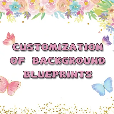 Customized Background Blueprint Theme Birthday Party Decoration Photography Backdrop Props Adding