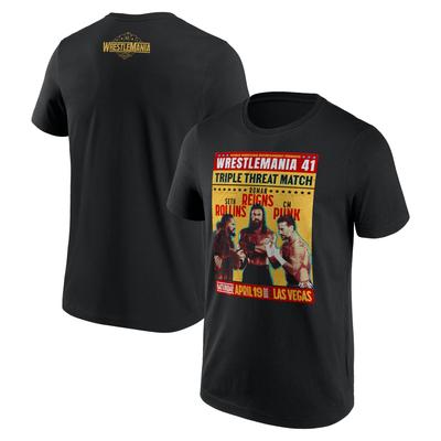 WWE WrestleMania 41 3 Way Match T-Shirt - Schwarz - Herren Image