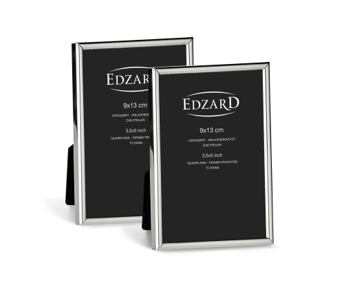 2er-Set Bilderrahmen Genua (9x13 cm), edel versilbert, anlaufgeschützt Image