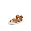 Sandale ECCO "ECCO SAMARA W", Damen, Gr. 38, braun, Leder, klassisch, Schuhe, Sommerschuh, Urlaubsandale, Sandalette mit Klettverschluss