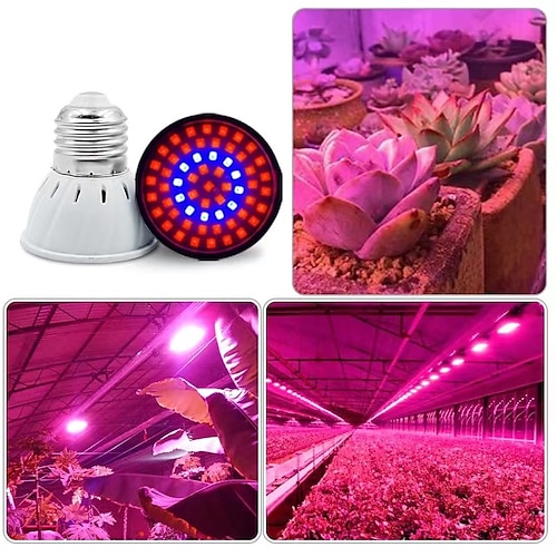lampadina per la coltivazione di piante a led e27 con luce supplementare a 80 led 110/220 v per la coltivazione di piante succulente e la crescita di piantine