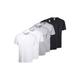 T-Shirt FRUIT OF THE LOOM "sechs Stück in unterschiedlicher Farbkomination", Herren, Gr. 5XL (72/74), grau (weiß, schwarz, grau), Single Jersey, Obermaterial: 100% Baumwolle. Melange in der Packung: 97% Baumwolle, 3% Polyester, unifarben, Basic,...