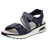 Keilsandalette RIEKER, Damen, Gr. 39, blau (nachtblau), Nubuklederimitat, Textil, sportlich, Schuhe, Sommerschuh, Outdoorschuh, Trekkingschuh mit genoppter Innensohle