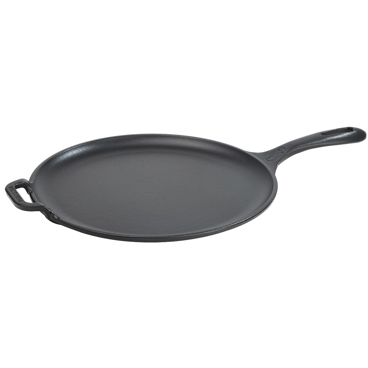 Victoria Grillplatte Emaillierte Gusseisen Comal Pizza-Pfanne 30cm Induktion, Feuer Grill, VIC-36379, Schwarz Image