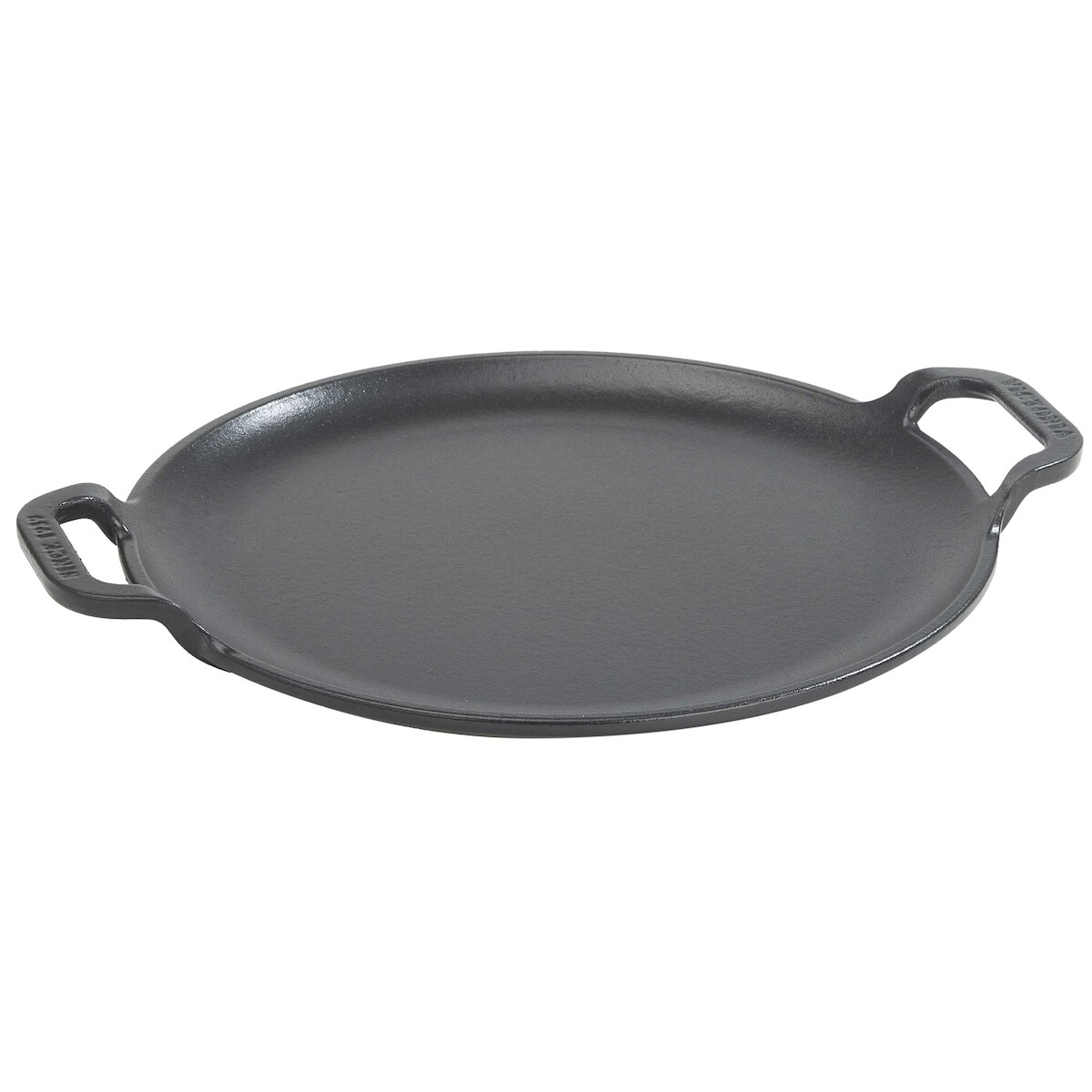 Victoria Grillplatte Emaillierte Gusseisen für Pizza, Pfanne 25cm, Induktion, Feuer, Ofen, VIC-38328, Schwarz Image