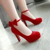 2024 große Größe 35-43 runde Zehen Super High Heels 9,5 cm Schuhe Plattform Frauen sexy Schuhe Mode