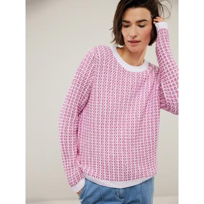 Walbusch Damen Bändchen-Pullover Bicolor Pink mehrfarbig Image