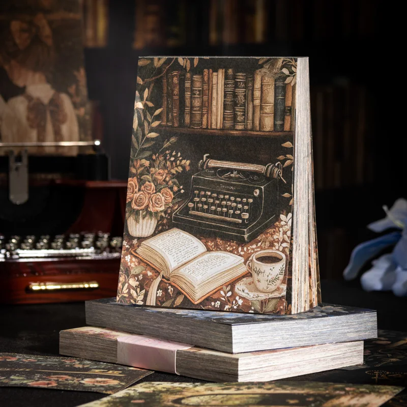 JIANQI 100 Stück Retro handgemachtes Papiermaterial Junk Journal Planer Scrapbooking Vintage dekorative Collage DIY Handwerk Bastelpapier Image