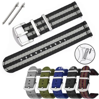 Nylon-Uhrenarmband, 18 mm, 20 mm, 22 mm, Armband, Ersatzzubehör, Herren und Damen, Image