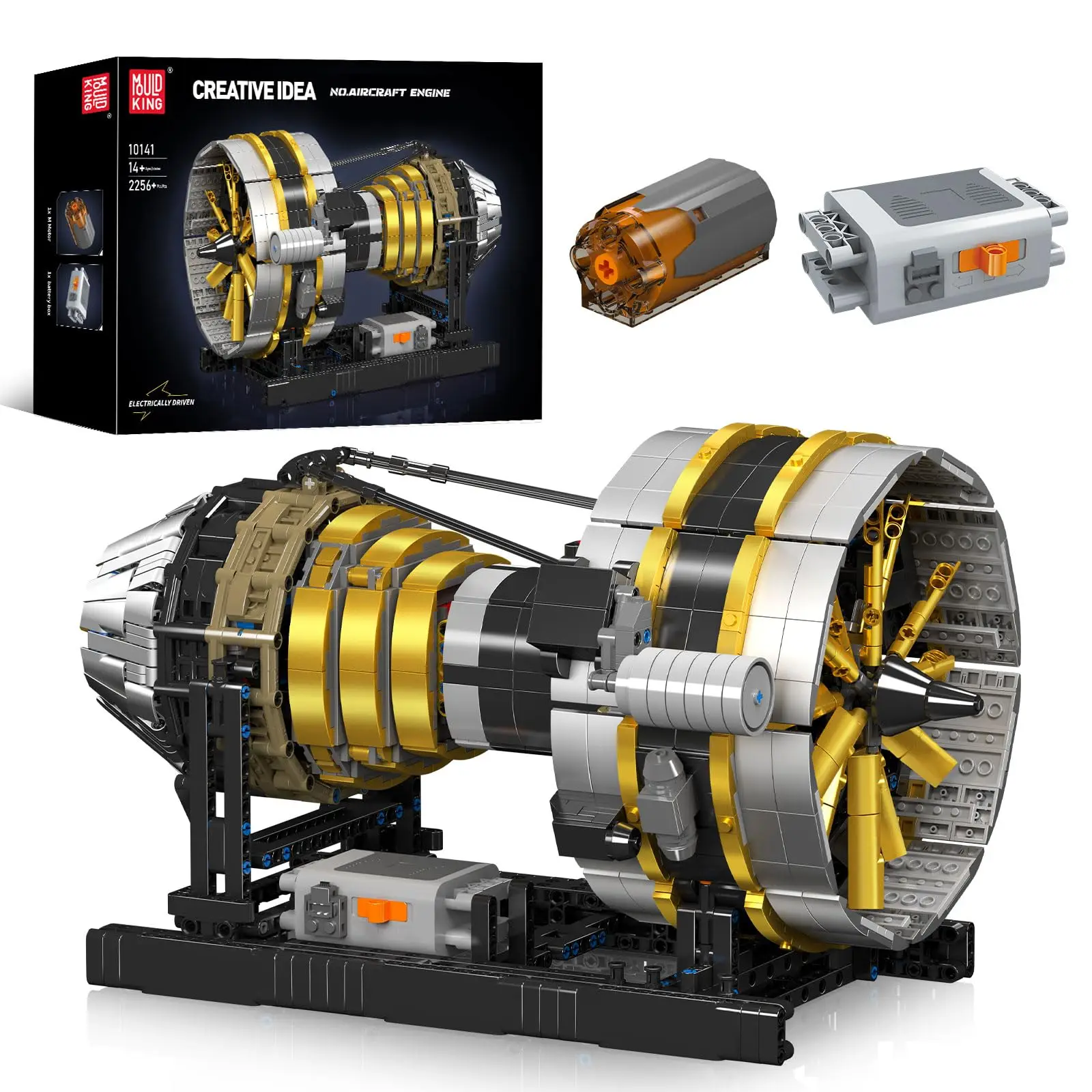 Mould King 10141 Engineering-Bauset, 2256 Stück, der Flugzeugmotor-Baustein, STEM-Montagemodell, Spielzeug für Kinder und Erwachsene, Geschenk Image