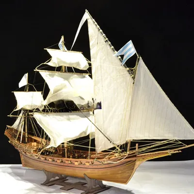 1/36 Holz falsch Segelboot Modell Kit Spielzeug Geschenk hand montierte Schiff Modell Kit Ornamente Image