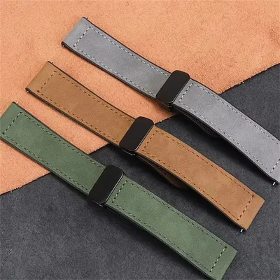 Leder-Silikonarmband für Xiaomi Watch S4 S3 S2 S1 Pro Active 20 mm 22 mm Sport-Silikon-Magnetband Image