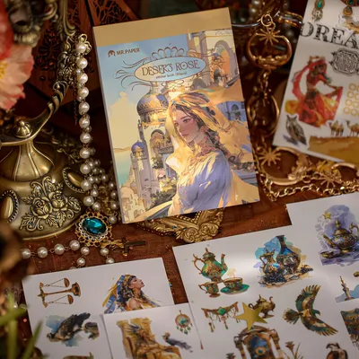 20 Blatt/Beutel Aufkleber Buch Retro Alten Pharao Tempel Wüste Thema Hand Konto Collage DIY Karte Tasse Dekoration Aufkleber geschenk Image