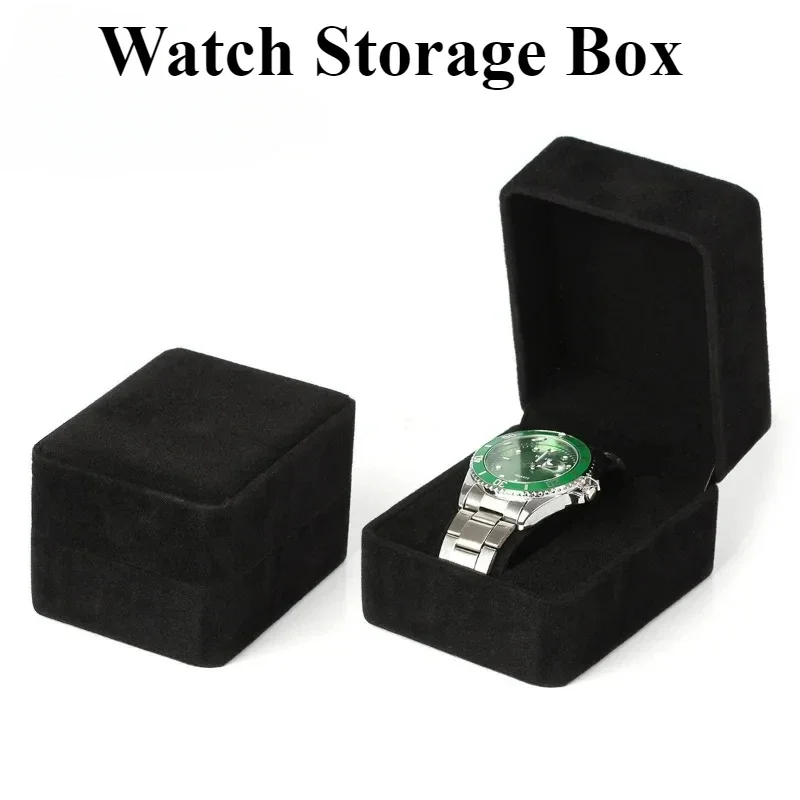 Uhrenbox Mode Samt Runde Ecke Smartwatch Uhr Aufbewahrungskoffer Schmuckzubehör Premium Business Display Verpackungsboxen Image