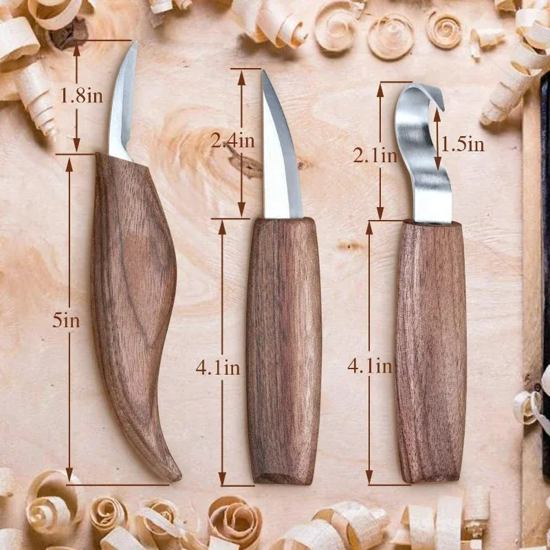 Schnitzmesser, Holzspitzer, Holzschaber, Löffelmesser, Schnitzwerkzeuge für die Holzbearbeitung Image